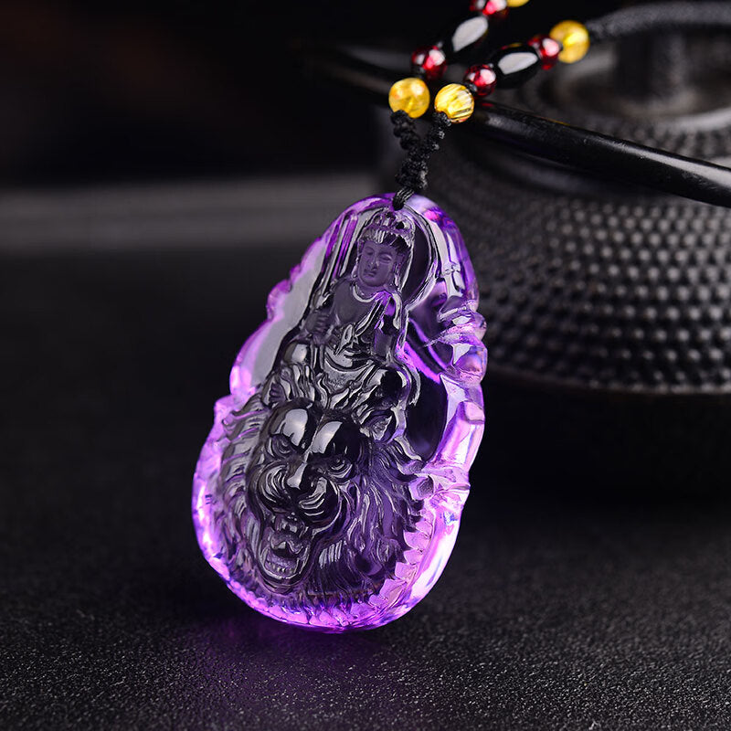 American-made purple crystal pendant
